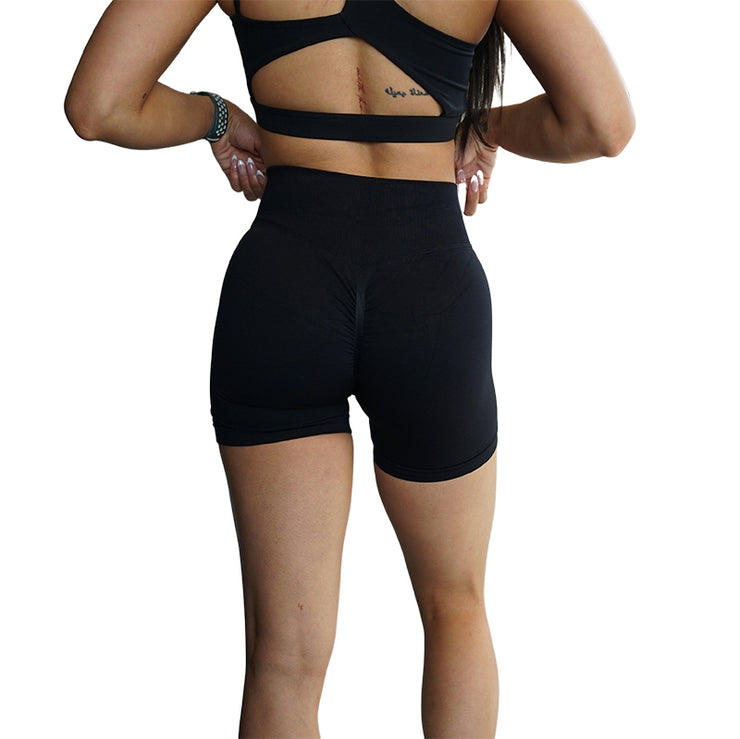 Sculpted Scrunch Shorts (Black)