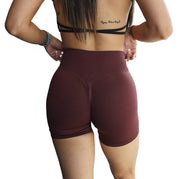 Sculpted Scrunch Shorts (Maroon)