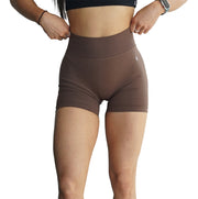 Sculpted Scrunch Shorts (Truffle Brown)