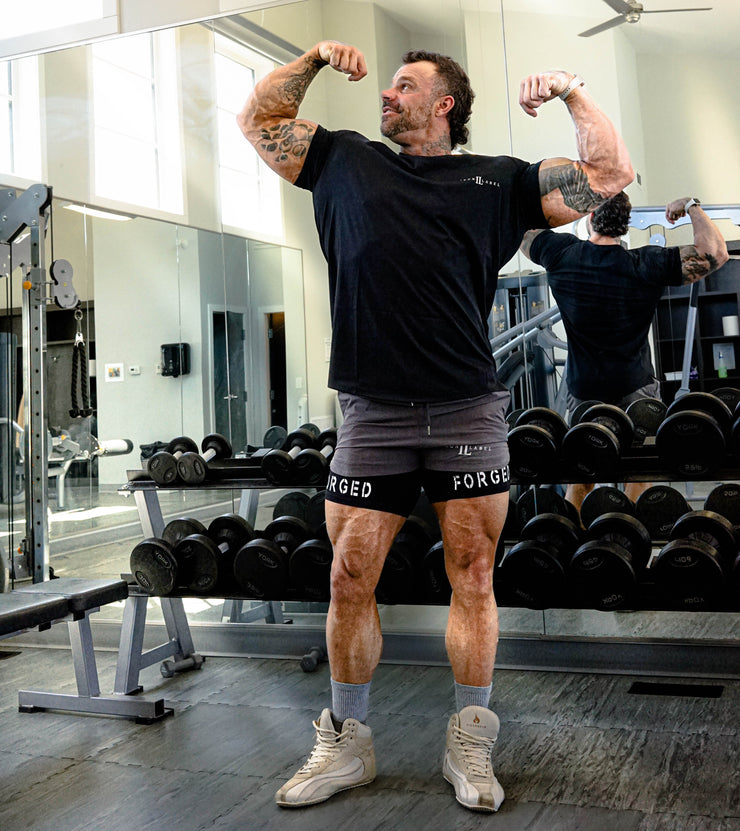 Grey FORGED 2in1 Shorts (5"inseam)