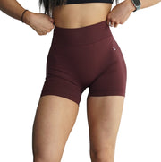 Sculpted Scrunch Shorts (Maroon)