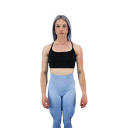 Sculpted Criss Cross Sports Bra (Black)