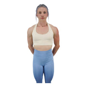 Sculpted: Halter Sports Bra (Cream)
