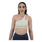 Sculpted: One Shoulder Sports Bra (Ivory)