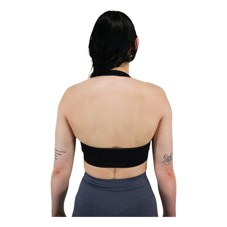 Sculpted: Halter Sports Bra (Black)