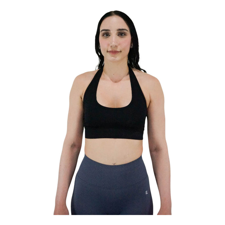 Sculpted: Halter Sports Bra (Black)