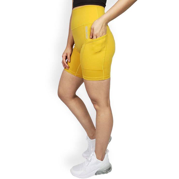 Seamless Shorts with Pockets (Yellow)
